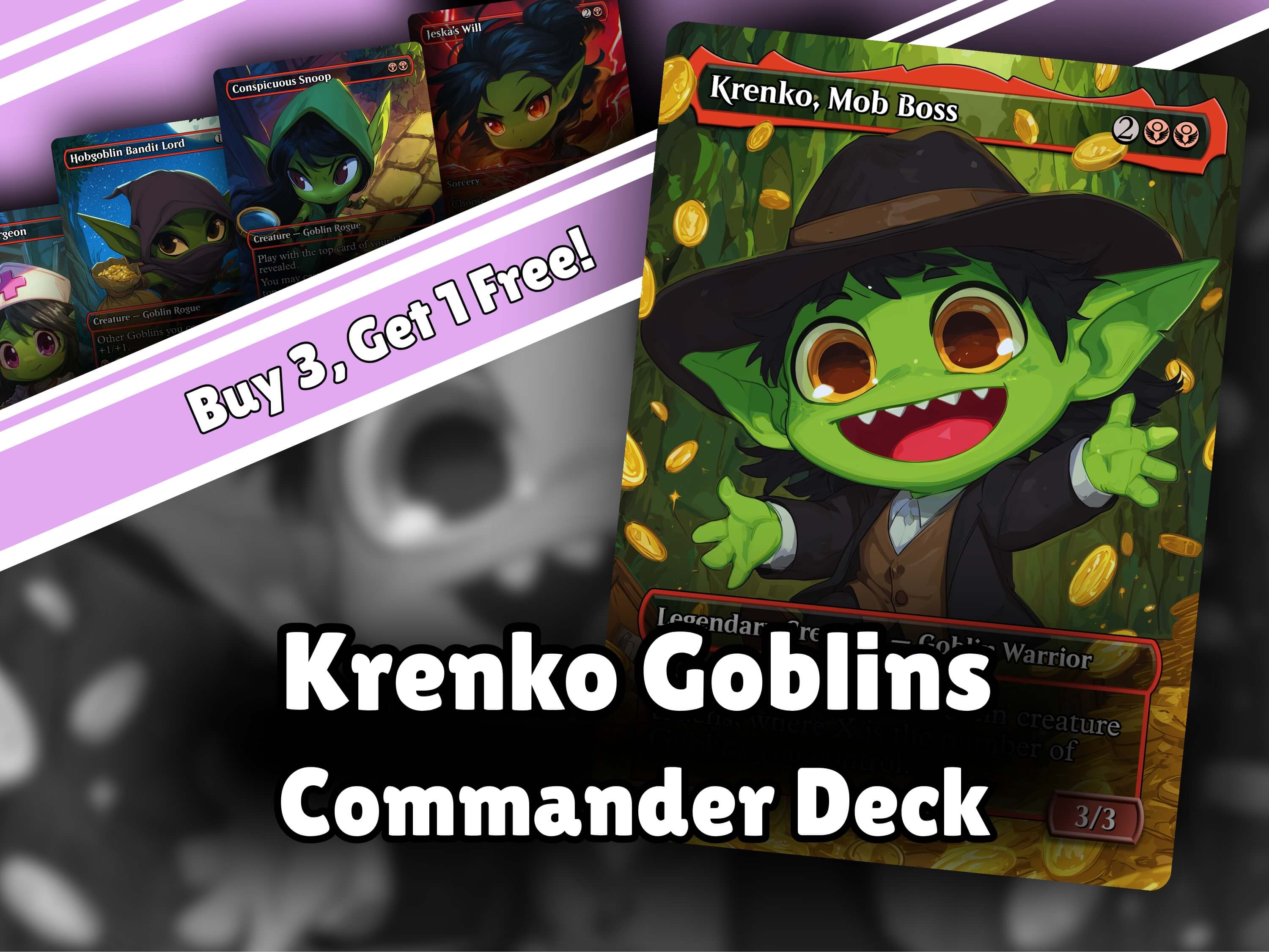 Goblin Tribal Chibi MTG Proxy Commander Deck