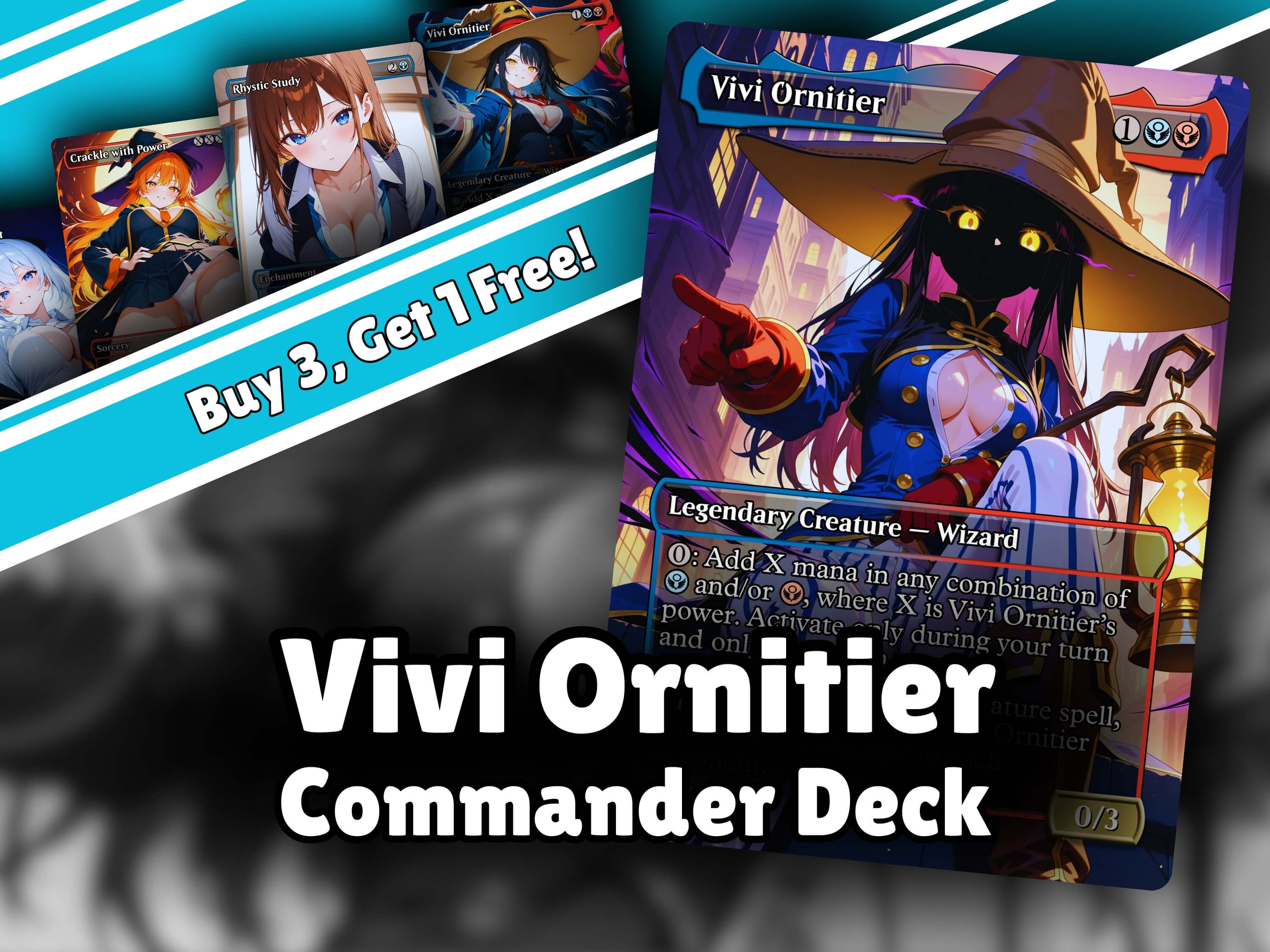 Vivi Ornitier Spellslinger MTG Proxy Commander Deck
