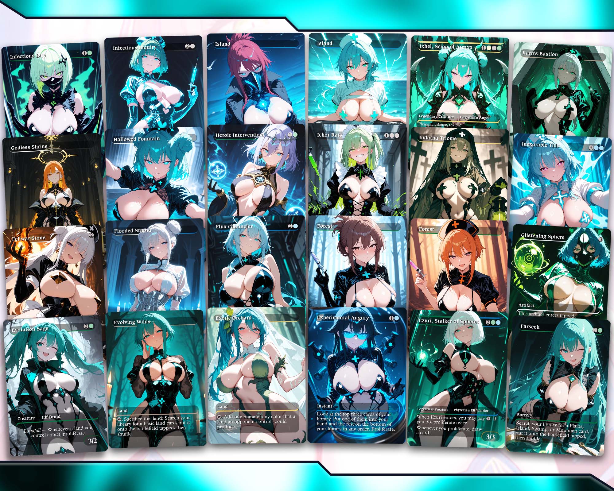 Atraxa Infect MTG Proxy Commander Deck