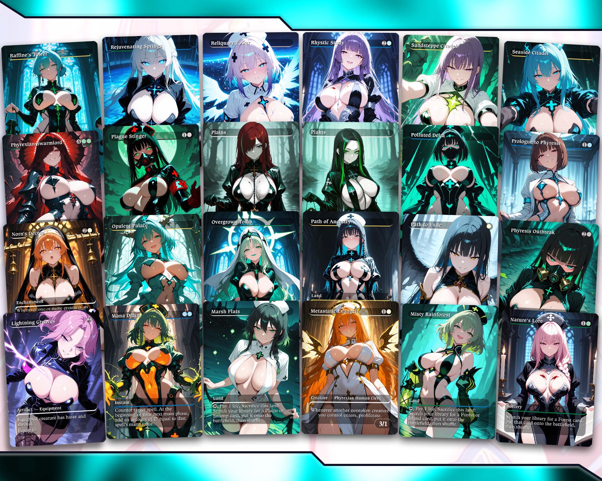 Atraxa Infect MTG Proxy Commander Deck