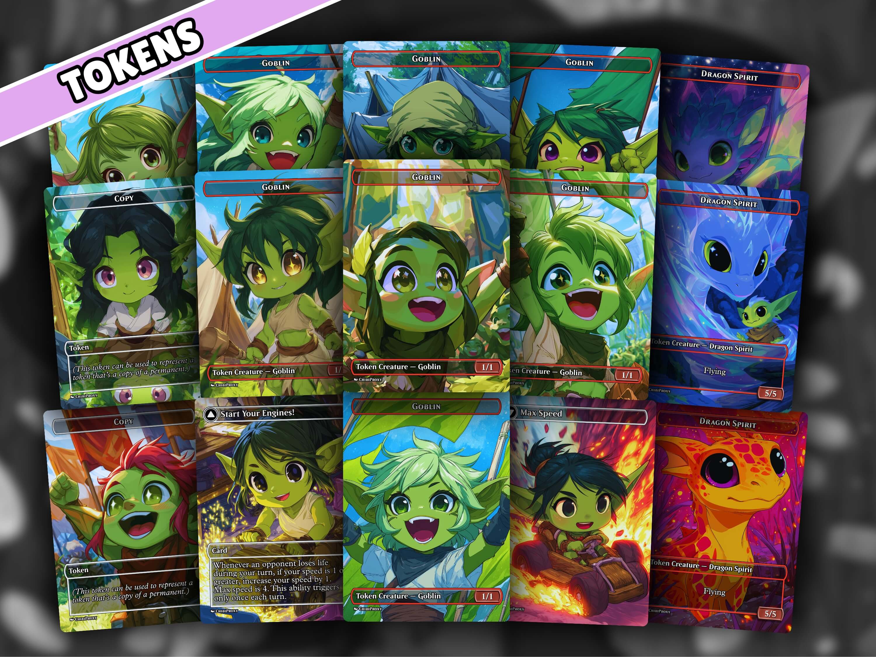 Goblin Tribal Chibi MTG Proxy Commander Deck