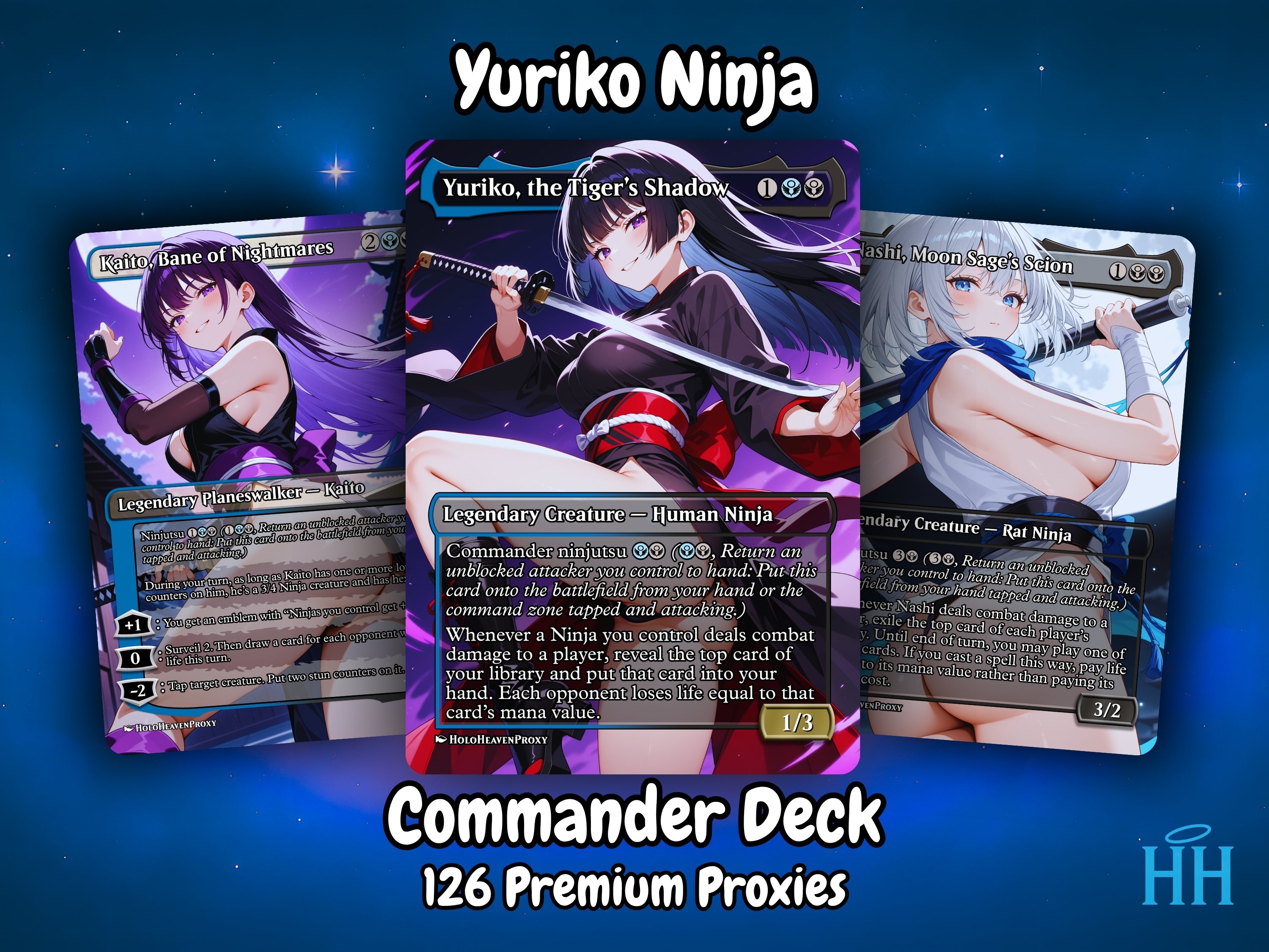 Yuriko Ninja Tribal MTG Proxy Commander Deck