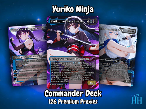 Yuriko Ninja Tribal MTG Proxy Commander Deck HoloHeavenProxy