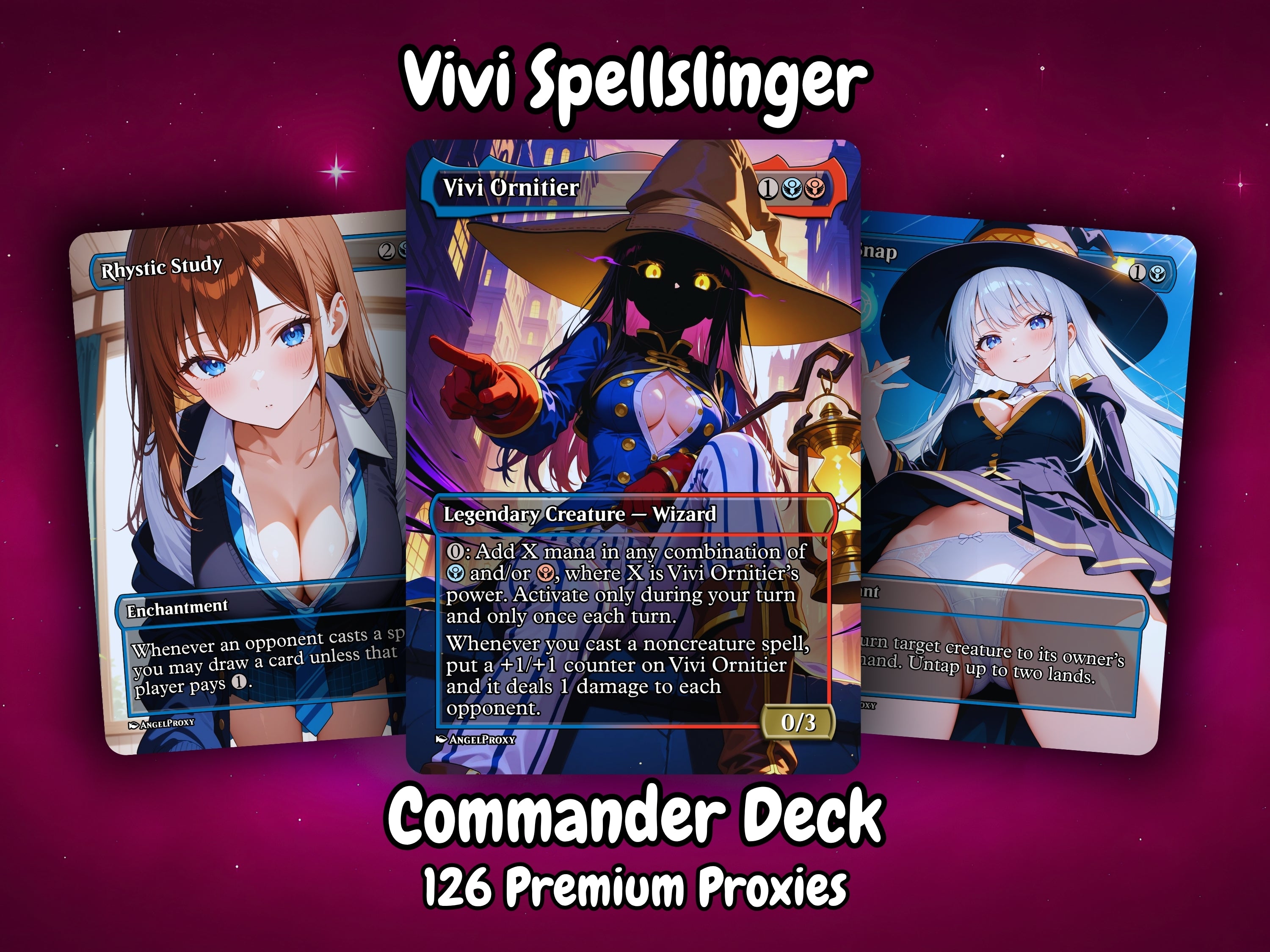 Vivi Ornitier Spellslinger MTG Proxy Commander Deck