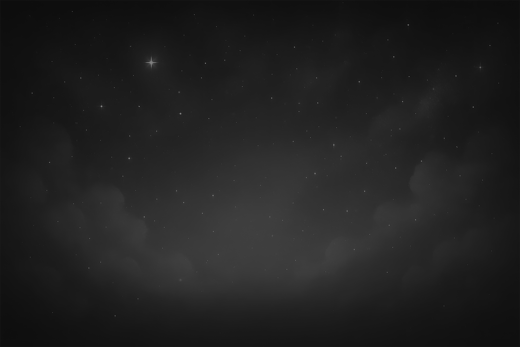 Dark night sky with stars and clouds
