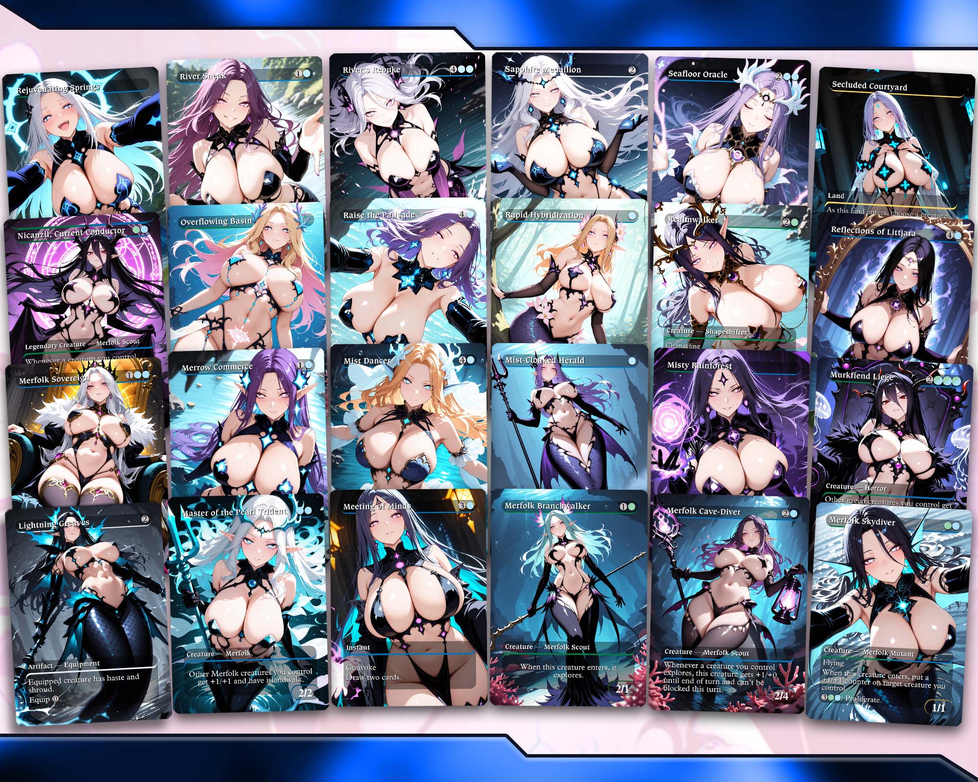 Hakbal Merfolk Tribal MTG Proxy Commander Deck - AngelProxy