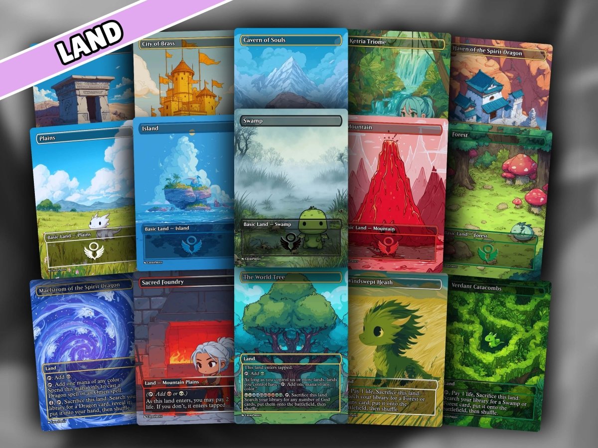 The Ur Dragon Tribal Chibi MTG Proxy Commander Deck