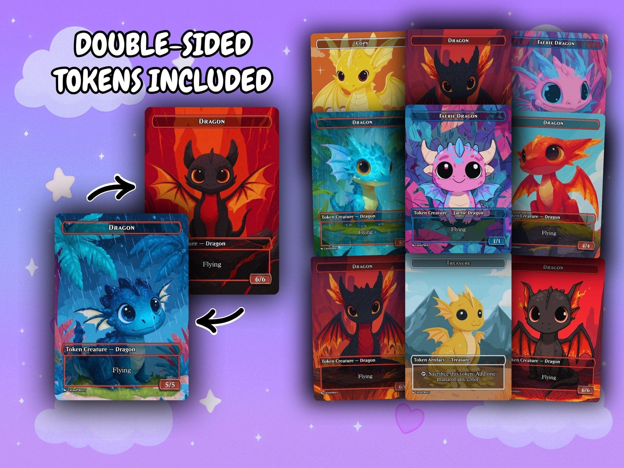 The Ur Dragon Tribal Chibi MTG Proxy Commander Deck - AngelProxy