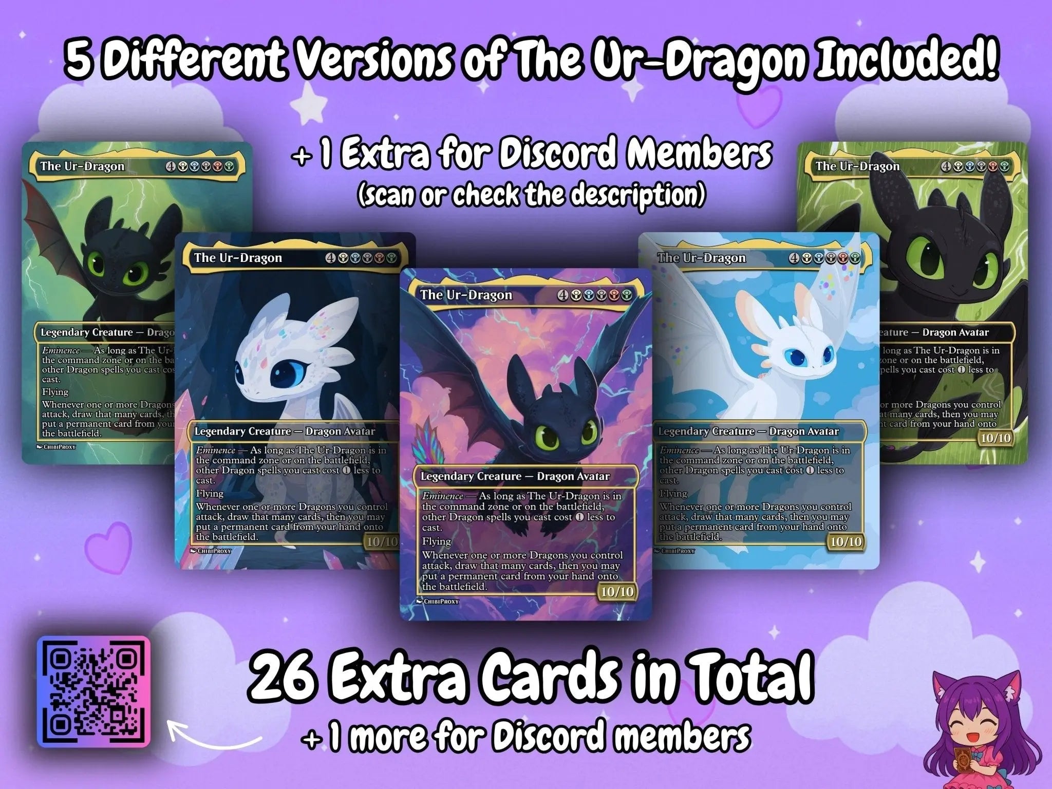 The Ur Dragon Tribal Chibi MTG Proxy Commander Deck - AngelProxy The Ur Dragon Tribal Chibi MTG Proxy Commander Deck - AngelProxy