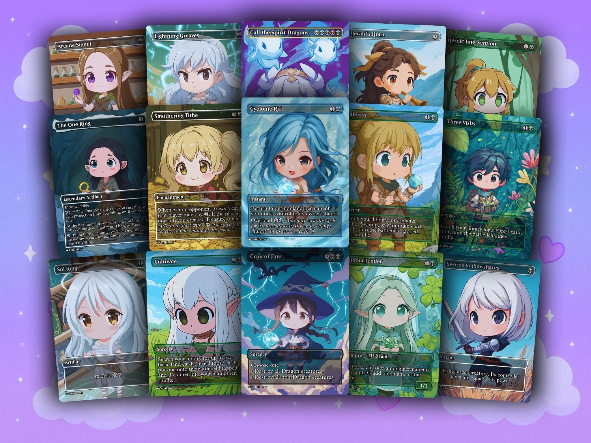 The Ur Dragon Tribal Chibi MTG Proxy Commander Deck - AngelProxy