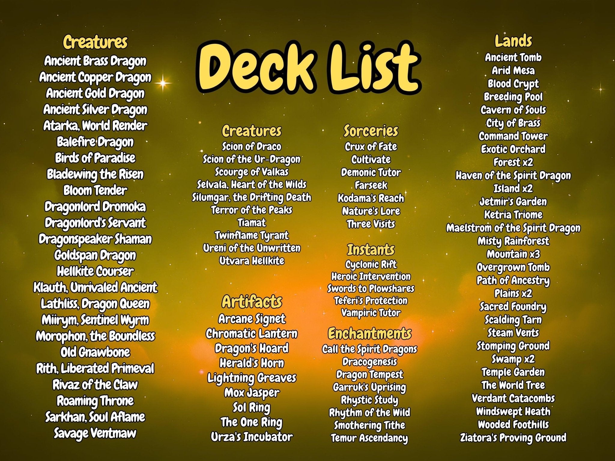 The Ur Dragon Tribal MTG Proxy Commander Deck - AngelProxy