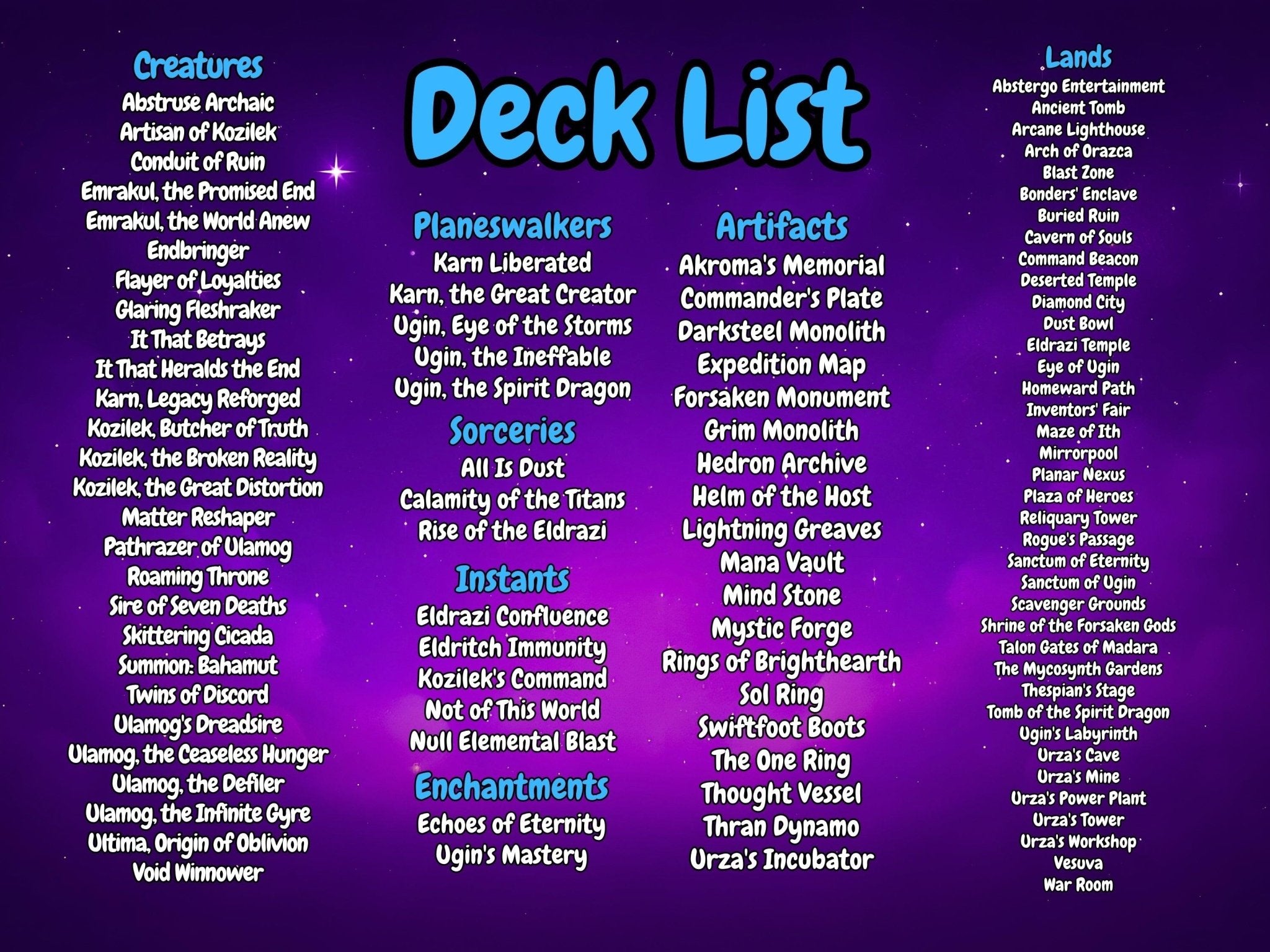 Zhulodok Eldrazi Tribal MTG Proxy Commander Deck - AngelProxy